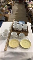 Glass plates, tea cups