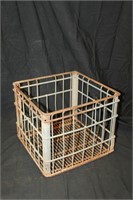 Vintage Wire Metal Milk Crate