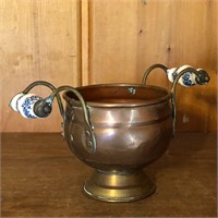 Copper & Porcelain Pot