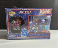 Captain America Funko Pop Figure and T-shirt