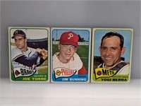 1965 Topps 3 Diff HOFrs Yogi Berra Yankees