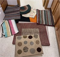 Assorted rugs, various sizes & colors