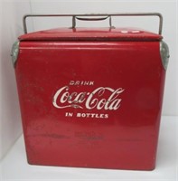 1950's Coca-Cola cooler. Measures: 17"Hx17"W.