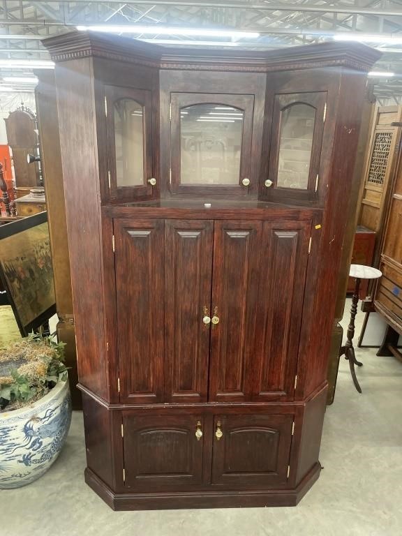 Entertainment corner cabinet 7ft tall