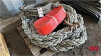 Approx 75' HD Tow Rope w/ Shackels  & Unused  50',