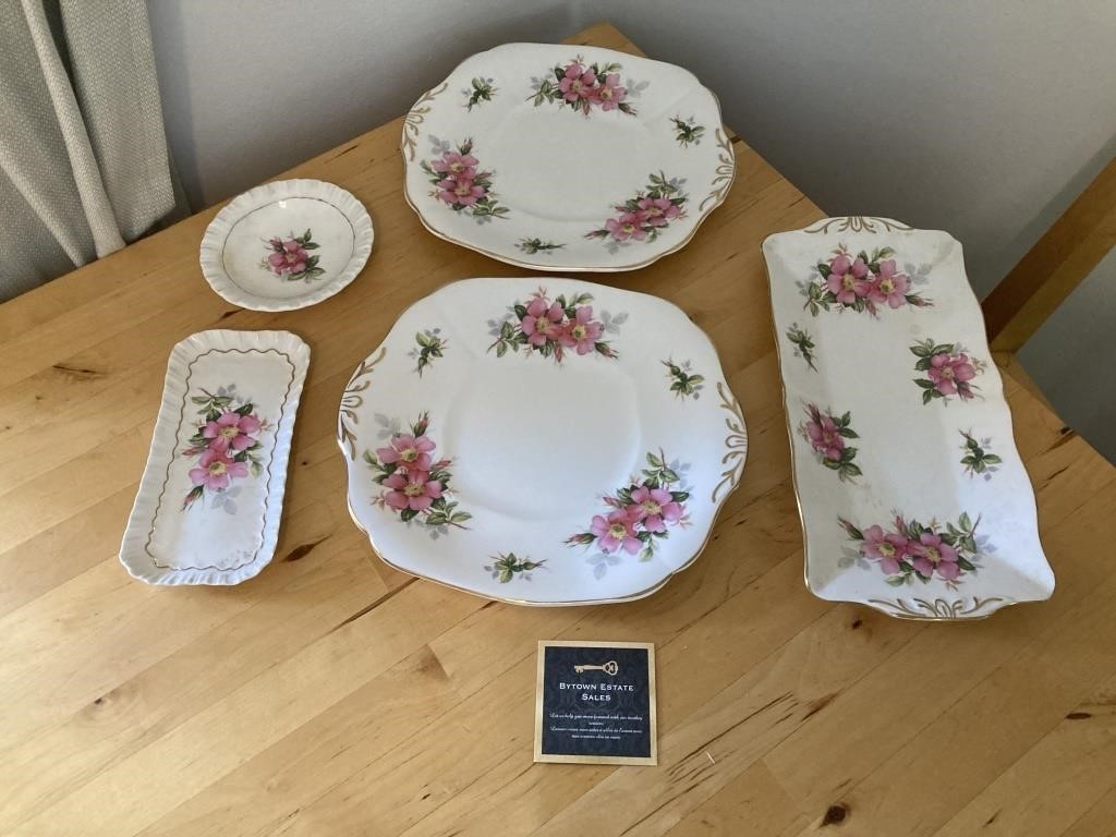 Royal Adderley Prairie Rose Serving Dishes