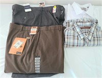 Men's Lrg Shirts (2) & Brand New Pants (2)