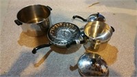 Group of Rivial ware pots and pans