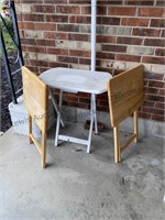 2 tv tray and small folding table