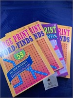 Four Large Print Word Find Books