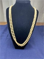 2 stand pearl necklace about 26 inch