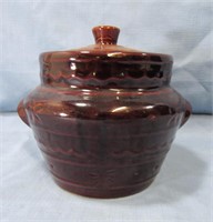 MARCREST STONEWARE BEAN POT W-LID