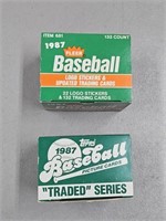 1987 Topps Traded & Fleer Update Baseball Sets