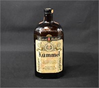 1 qt Hiram Walker Kummel Liquer Bottle