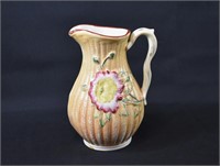 English Majolica Dahlia 9" Pitcher Jug