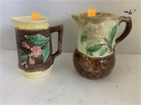 Antique Majolica Pitchers