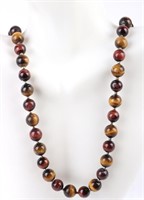 TIGER'S EYE POLISHED BEADED LADIES NECKLACE