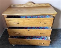 3 Drawer Oak Dresser