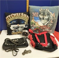 Harley Davidson: Clock, Knife, Throw Pillows