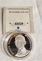 Barack Obama Proof Coin Cu, Silver Plated