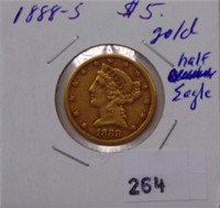 1888-S $5 Half Eagle