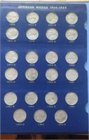 1938-1964 Jefferson Nickel Collection-71 Total