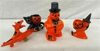 (4) HALLOWEEN PLASTIC CANDY CONTAINERS