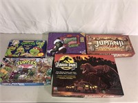 5pc Character Board Game Lot w/ TMNT