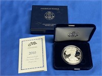 2010 AMERICAN EAGLE ONE OUNCE SILVER PROOF COIN