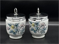 Royal Worcester Pair of Porcelain Egg Coddler Jars