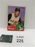 1963 TOPPS BOB VEALE BASEBALL CARD