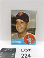 1963 TOPPS JOHNNY ROMANO BASEBALL CARD