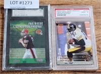 2 GRADED FOOTBALL TRADING CARDS