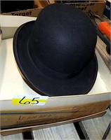 MAN'S DERBY HAT AND BOX, PERFECT CONDITION