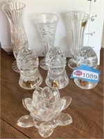 VASES,  CRYSTAL EGGS MADE IN POLAND