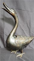 Bronze goose container, as is