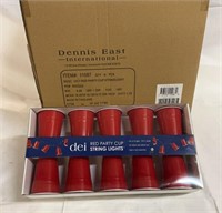 New 6) Sets of 10 Red Party Cup String Lights