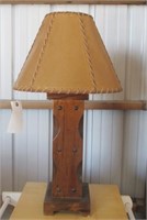 wood table lamp 29" H