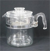 PYREX Flameware Glass Percolator 9 Cup Coffee