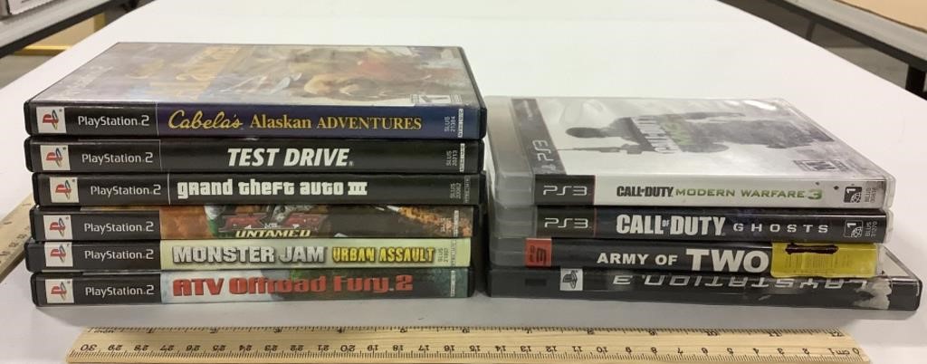 6 PS2 & 4 PS3 Games