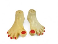 Vintage Fancy Feet Painted Toes Salt & Pepper