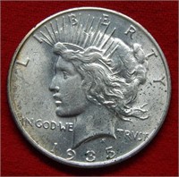 1935 S Peace  Silver Dollar