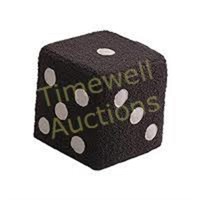 Dice Cube Ottoman  Dark Gray L Sherpa