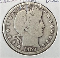1909 Barber Half Dollar (VF30)