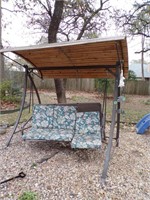 Outdoor swing-need arm attached