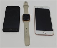 Lot of 2 Apple iPhones and Apple Watch - For