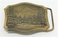 Vintage Yosemite Indiana Metal Craft Belt Buckle