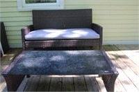 Patio Couch & Table, 48x20x31H, match lot 33