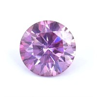 APPR $1600 1.95 Ct Round Moissanite Fancy Pink