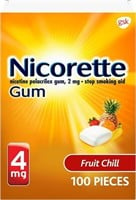 Nicorette Nicotine Gum-4mg-100PCS